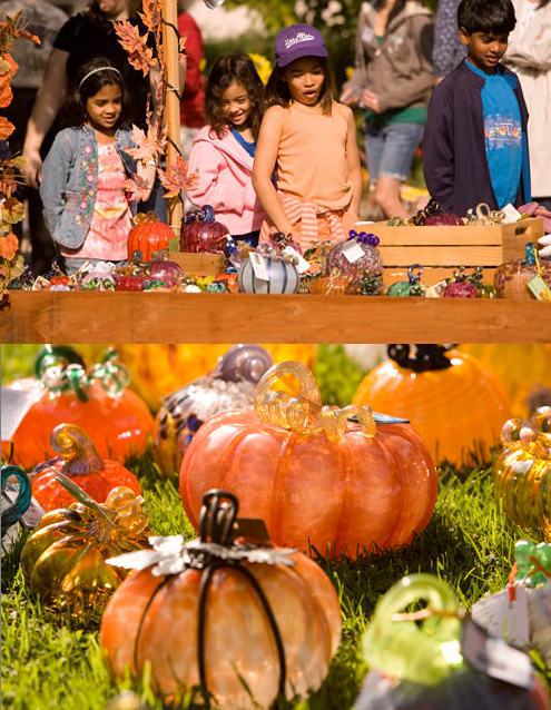 glass pumpkins